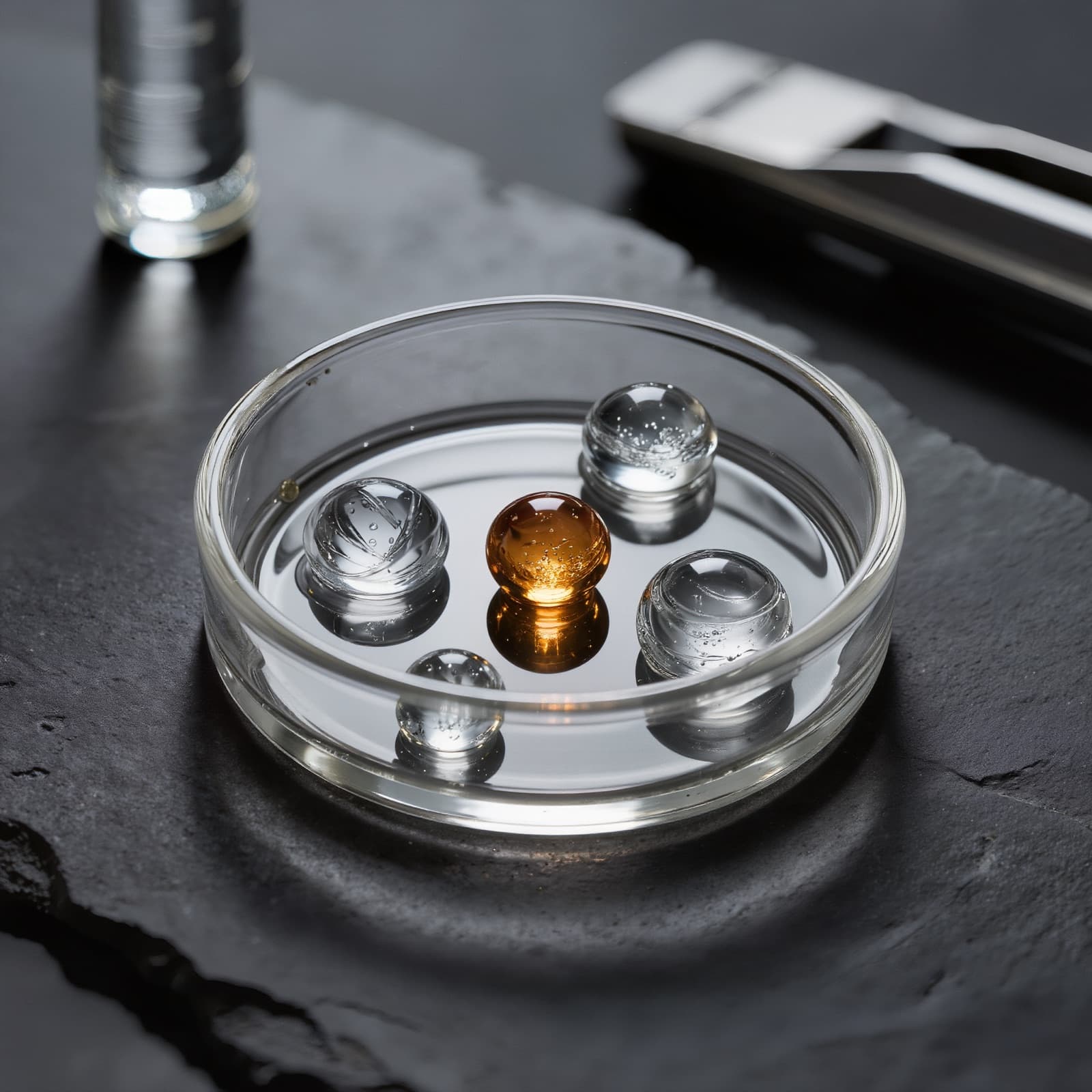 Actives in a laboratory petri dish